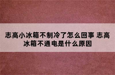 志高小冰箱不制冷了怎么回事 志高冰箱不通电是什么原因